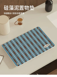 Diatomaceous Earth Kitchen Countertop Drying Mat Absorbent Storage Tray for Bathroom Tea Coffee Table