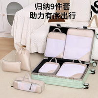 Travel Compression Packing Cubes Set Portable Luggage Organizer Bags for Clothes