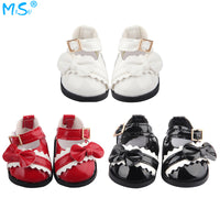 5.5cm Cotton Doll Shoes with Bowknot Lace for 14-inch Dolls