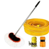 Car Wash Mop Brush with Water Flow, Soft Bristle Dust Removal Tool for Vehicle Cleaning