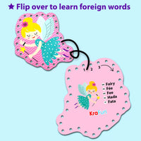 KRAFUN Unicorn Princess Mermaid Castle DIY Lacing Toy for Kids