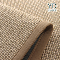 Sisal Area Rug for Living Room Bedroom Hotel Office, Japanese Wabi-Sabi Style Solid Color