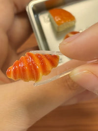 Mini Pretend Play Simulation Pretzel Croissant Bread Pastry for Dollhouse Decor