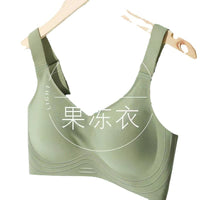 Jelly Support Seamless Wireless Bra for Large Busts, Thin Gathered Anti-Sagging Sports Underwear