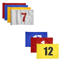 Golf Putting Green Flag with Numbered Nylon Flagstick Set