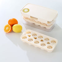 Stackable Ice Cube Tray with Lid and Storage Bin, Spherical Ice Ball Maker for Home Freezer
