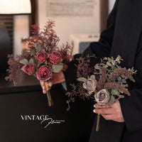 Autumn Rose Artificial Flower Bouquet for Table Decor and Home Decoration