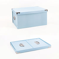 Large Foldable Cardboard Storage Box with Lid for Clothes Books Snacks