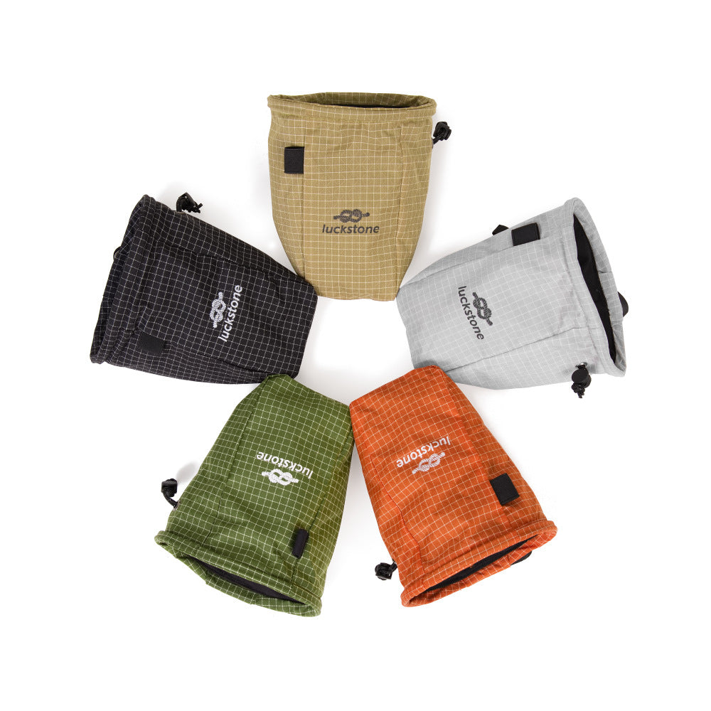 GripX 100 Climbing Chalk Bag with Drawstring Closure, Durable Dyneema Fabric for Rock Climbing, Weightlifting