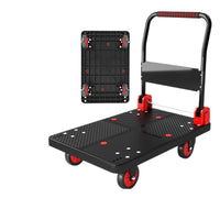 Heavy-Duty Foldable Platform Cart with Silent Wheels for Warehouse and Commercial Use