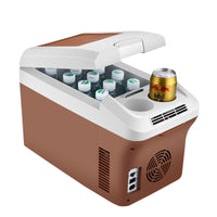 Portable 15L Car Refrigerator 12V/24V DC & AC Powered Mini Fridge for Home, Car, Truck, Dorm