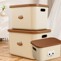 Stackable Storage Box with Lid for Toys, Cosmetics, and Clothing