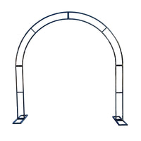 Wedding Arch Backdrop Stand Metal Double Pole Curved Floral Decor Frame for Ceremony Event