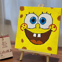 DIY Textured Acrylic Painting Kit for New Year Celebration, Small Size Cartoon Design