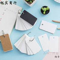 Ring Binder English Word Notebook Pocket Portable Vocabulary Flashcard Blank Loose-Leaf Memo Pad