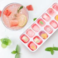 8-Grid Ice Cube Tray with Lid and Tongs Set