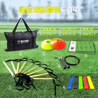 Kids' Soccer & Basketball Training Equipment Set with Agility Ladder, Cones, Hurdles & Resistance Parachute
