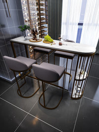 Nordic Slate Bar Table Dining Table with Chairs for Home Kitchen Living Room