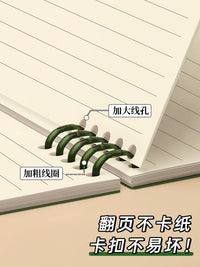 Flip-Top Detachable Grid/Lined/Blank Notebook Set for Students, 120 Pages, Vintage Colors