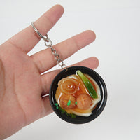 Miniature PVC Japanese Ramen Bowl Keychain Toy