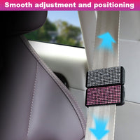 Rhinestone Car Seat Belt Adjuster Clip (2-Pack)