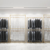 Heavy-Duty Double-Layer Garment Rack for Retail Display and Photography Studios