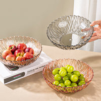 Light Luxury Gold Rim Fruit Bowl for Living Room Coffee Table Snack Candy Display