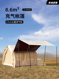JcHouse Inflatable Ridge Tent with Awning for Family Camping & Outdoor Leisure