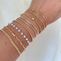 Gold Plated Copper Multi-Layer Zircon Bracelet Set
