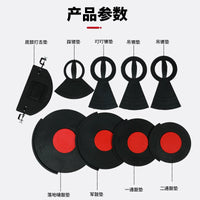 Mikger Drum Silicone Mute Pads for 5-Piece Drum Kit and Cymbals - Jazz Drum Rubber Sound Dampening Pads