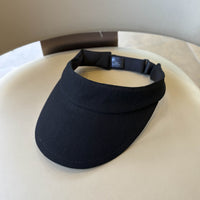 Plaid Wide-Brim Sun Visor for Women, UV Protection, Adjustable Sports Cap