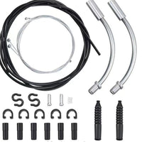 Bicycle Brake & Derailleur Cable Housing Kit with End Caps, Universal for V-Brake & Disc Brake