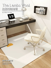 Square Office Chair Mat Soundproof Non-Slip Floor Protector for Study Living Room