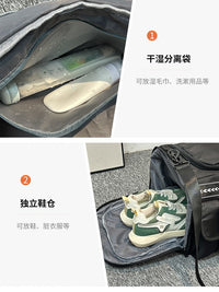 Large Capacity Travel Duffel Bag with Wet Dry Separation for Gym, Weekend Trips and Business Travel