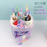 DIY Cartoon Pen Holder Craft Kit for Kids, Creative Desktop Storage Box for Girls