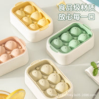 Wholesale Round Sphere Ice Cube Tray Food Grade Plastic Ice Ball Mold Household 6-Grid Circular Ice Maker Quick Freeze Box