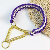 Hand-Woven Multi-Color Rope Pet Dog Collar Adjustable Neck Chain
