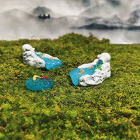 Miniature Landscape Pond Waterfall Model for Diorama and Decor