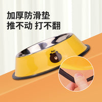 Stainless Steel Pet Dog Cat Bowl Non-Slip Food Water Feeder for Small Medium Large Animals