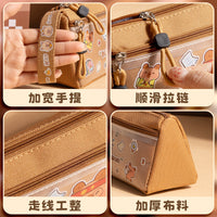 Capybara Cartoon Pencil Case Large Capacity Stationery Pouch for Students