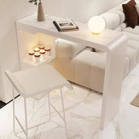 Modern Minimalist Bar Table for Home, Rock Slab High Foot Table, Living Room Sofa Balcony Partition
