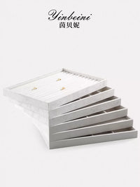 Velvet Jewelry Display Tray for Necklaces and Bracelets, Organizer for Showcases and Storage