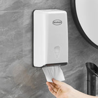 Wall-Mounted Tissue Dispenser for Hand Towels, Punch-Free or Drilled Installation, Commercial Grade
