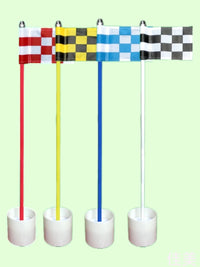 Golf Putting Green Flagstick Hole Cup Set with Colorful Flag for Practice