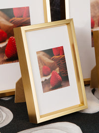 Luxury Aluminum Alloy Photo Frame for Tabletop or Wall Mount, Modern Design, Multiple Sizes