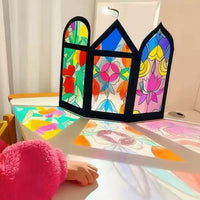 Gothic Baroque Stained Glass Window Craft Kit for Churches and Home Decor