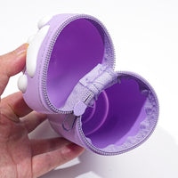 Retractable Silicone Pen Pencil Case Cute Cat Paw Design