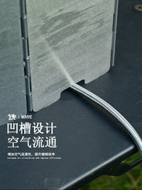 Outdoor Folding Aluminum Alloy Windshield for Camping Stoves
