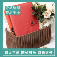 Hand-Woven Rattan-Style Divided Storage Basket for Snacks, Nuts, and Desktop Organization
