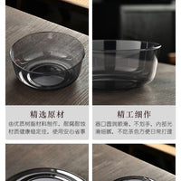 Heat-Resistant Resin Teapot & Cup Washing Basin for Home Use - Clear Round Tea Ceremony Accessory